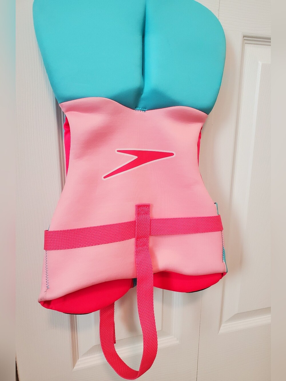 Speedo Vest with Jellyfish Graphic Pink & Teal Striped Baby - Picture 4 of 6